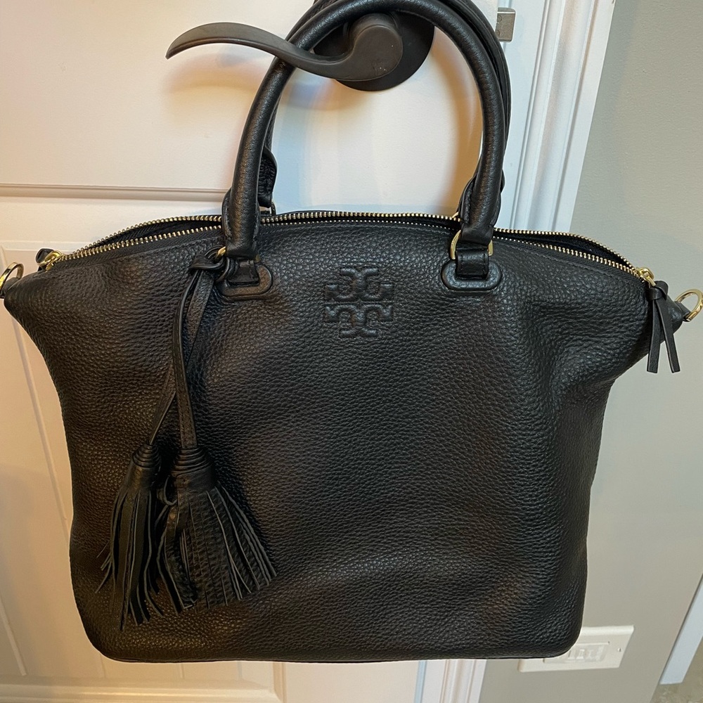 Tory Burch Black Medium Thea Satchel